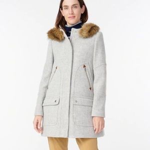 J crew Chateau parka in Italian stadium-cloth wool